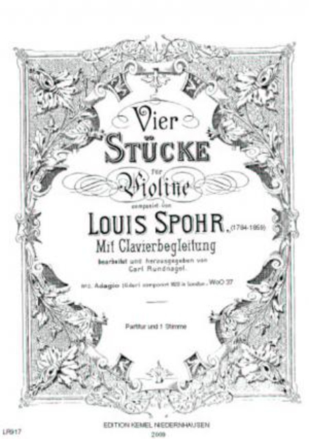 Vier Stucke : fur Violine mit Clavierbegleitung : no. 2, Adagio G dur, WoO 37, 1820