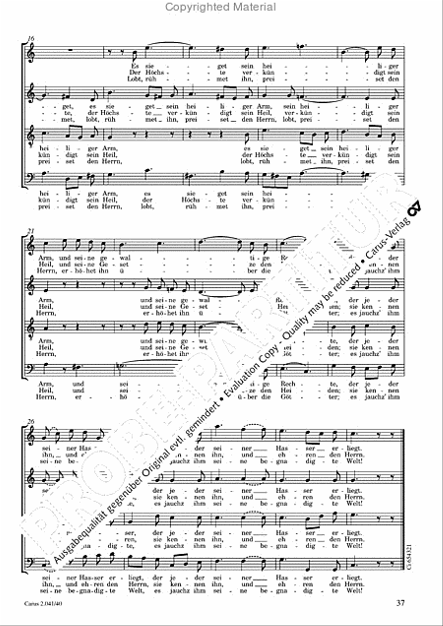 Motets and arias for choirs collected and edited by Johann Adam Hiller, vol. 4 Voice Solo scores gallery preview page 38