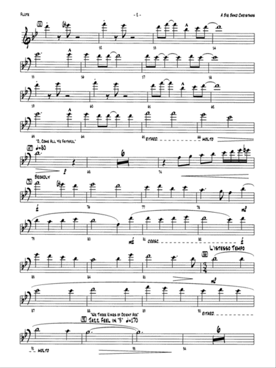 A Big Band Christmas: Flute Jazz Ensemble scores gallery preview page 2