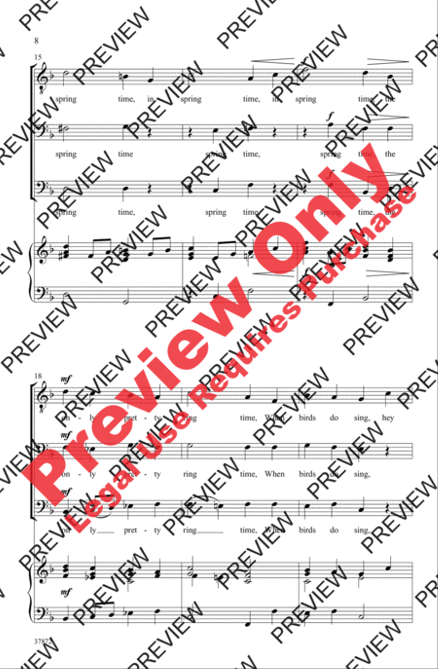 Two Morley Madrigals for Men Men's Choir scores gallery preview page 8