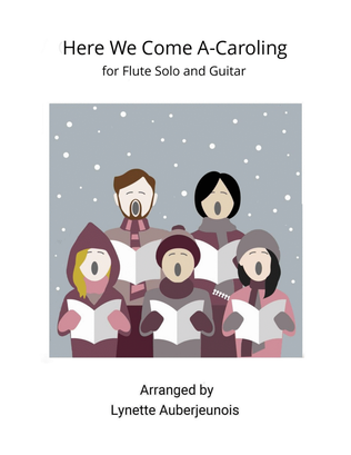 Book cover for Here We Come A-Caroling - Flute Solo with Guitar Chords