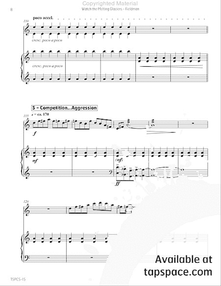Watch the Melting Glaciers Piano Accompaniment scores gallery preview page 13