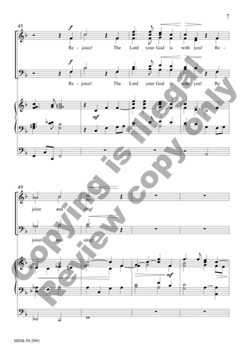 Rejoice! The Lord Your God Is with You (Choral Score) image number null