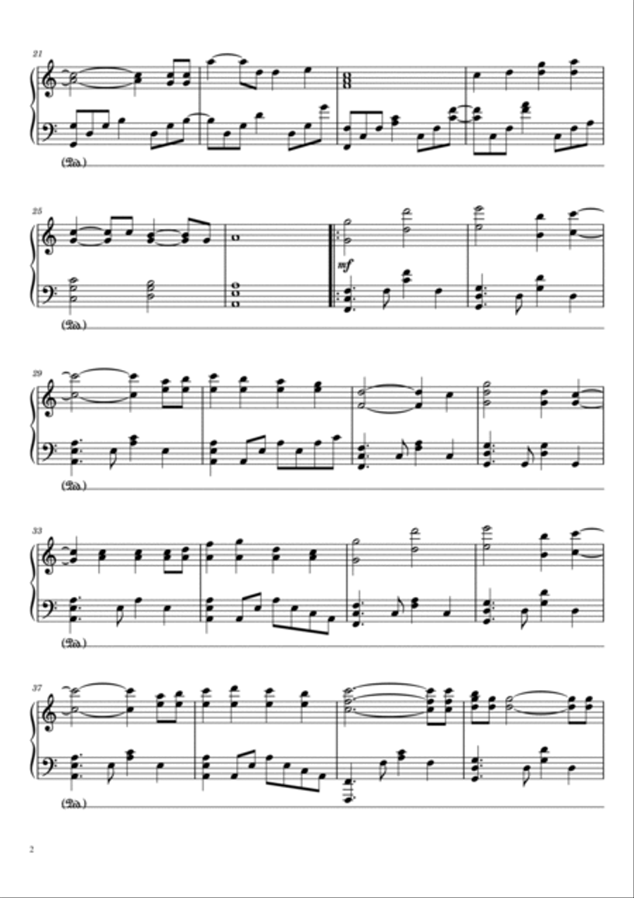 Your Eyes Tell Piano Solo scores gallery preview page 2