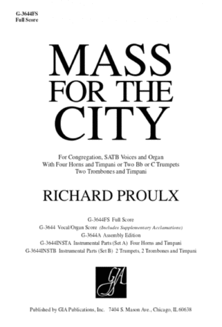 Mass for the City - Instrumental Set B
