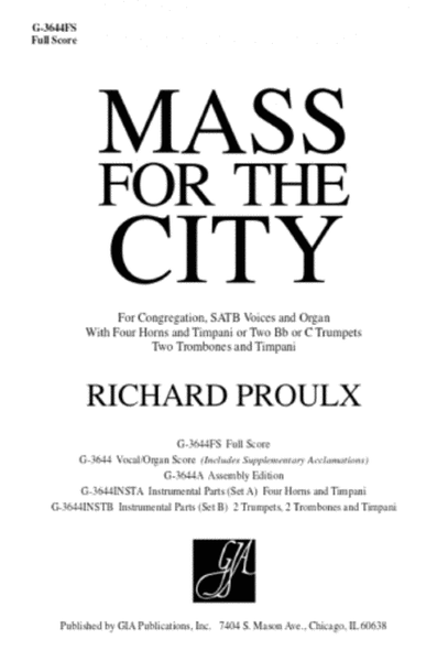 Mass for the City - Instrument Set B