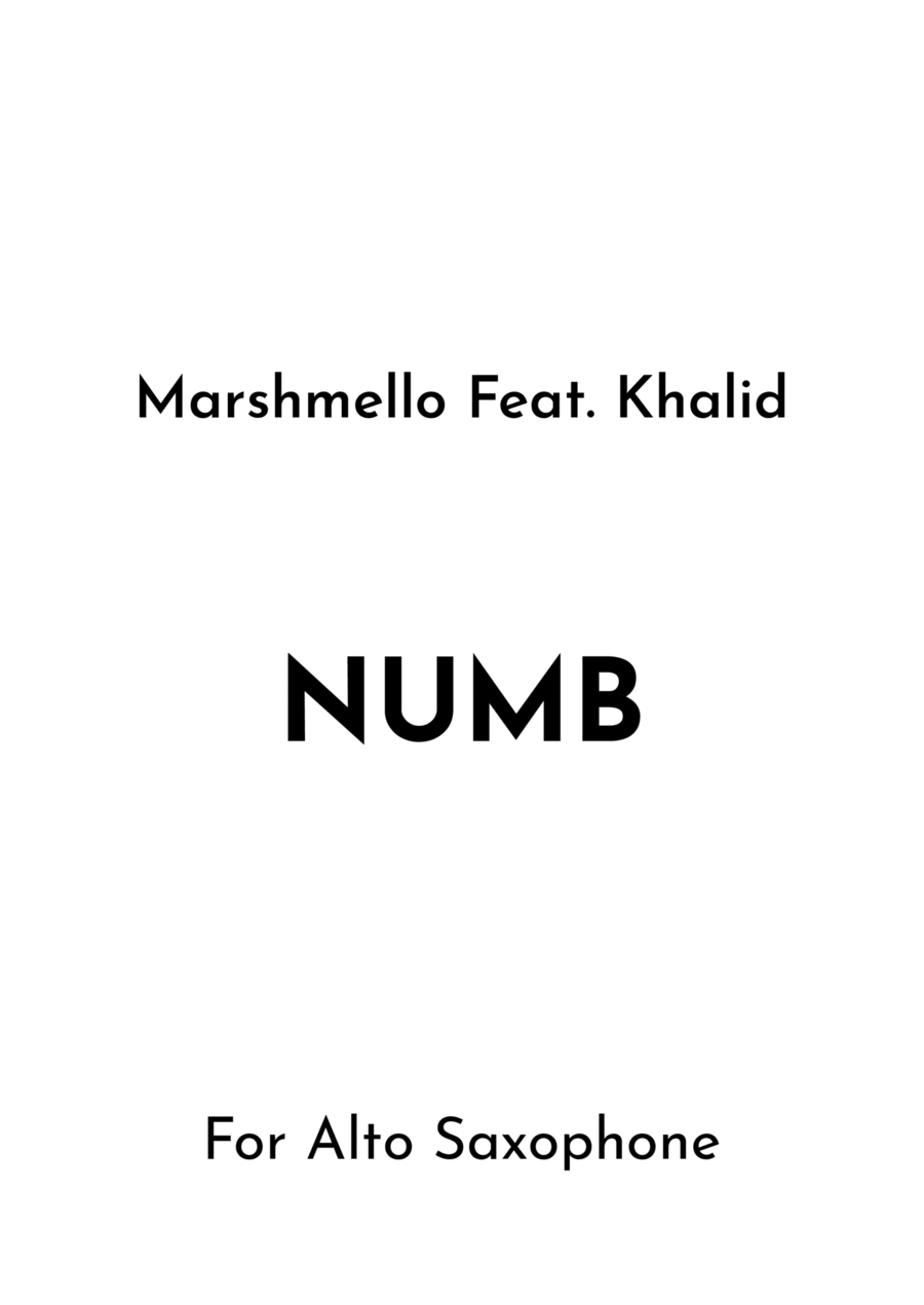 Numb Alto Saxophone scores gallery preview page 1
