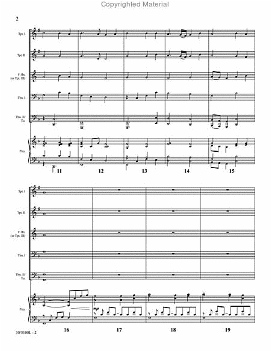 When I Survey the Wondrous Cross Brass Ensemble scores gallery preview page 3