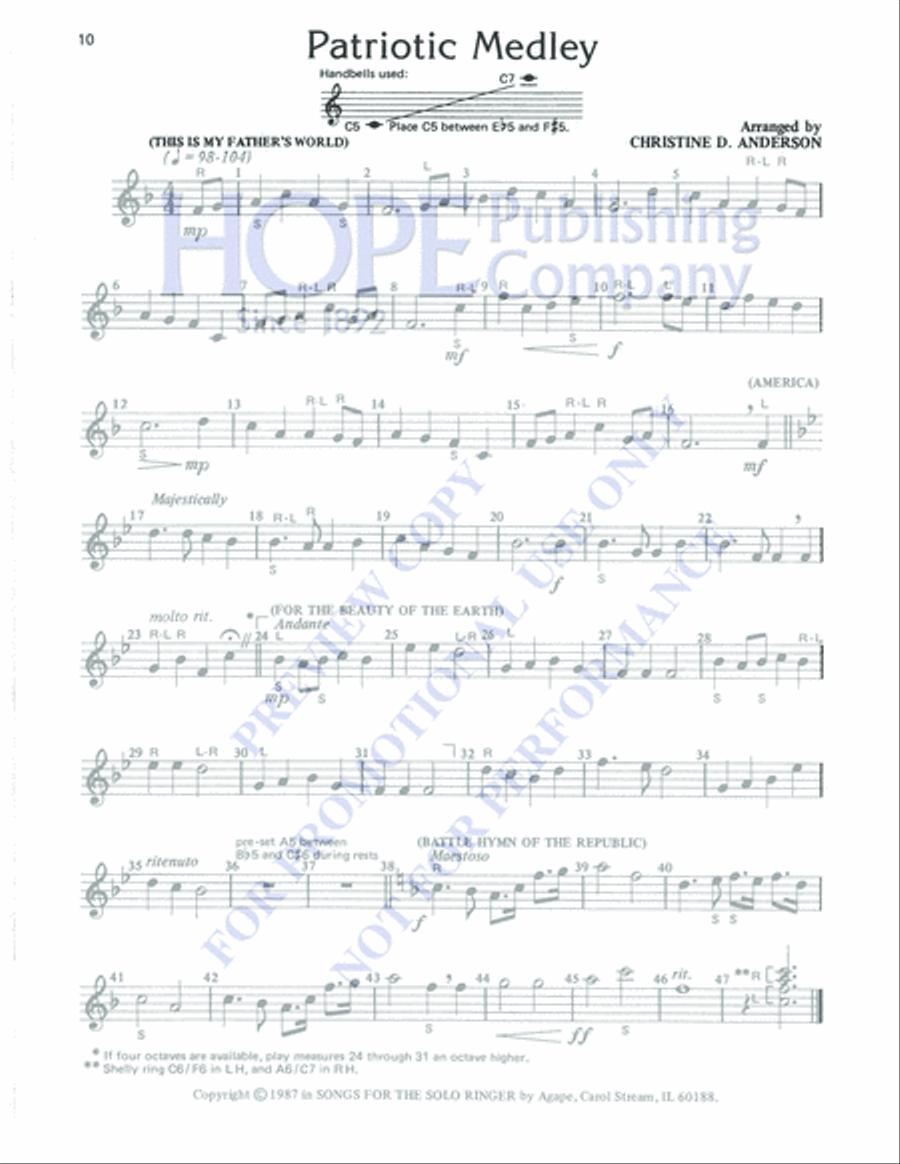 Songs for the Solo Ringer, Vol. 1 Percussion scores gallery preview page 14