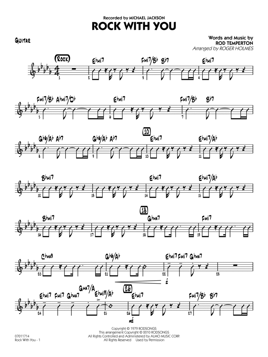 Rock With You - Guitar Jazz Ensemble scores gallery preview page 1
