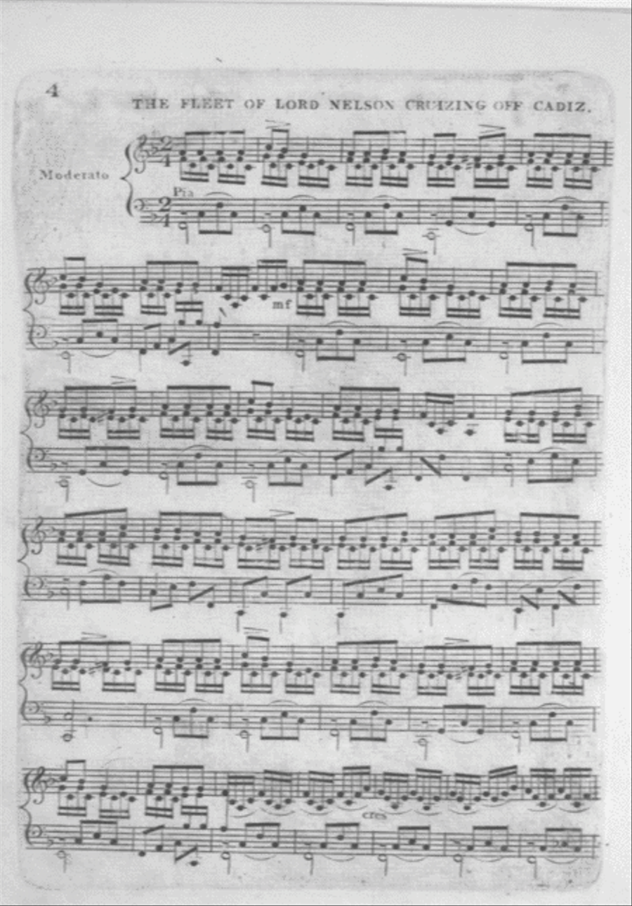 Sonata. Descriptive of the Battle off Trafalgar Piano Solo scores gallery preview page 4