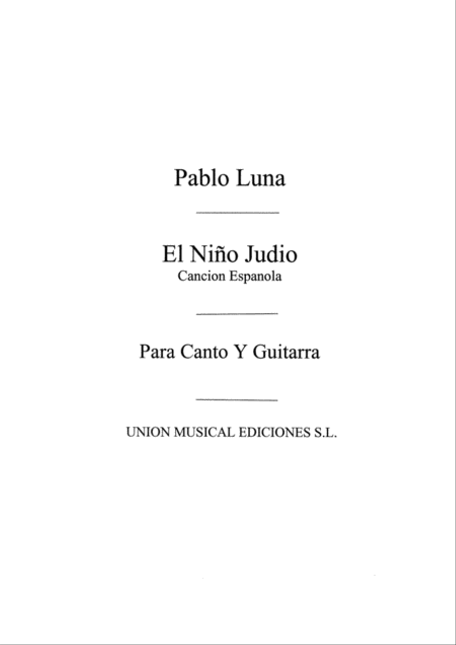 El Nino Judio Cancion Espanola Voice scores gallery preview page 1