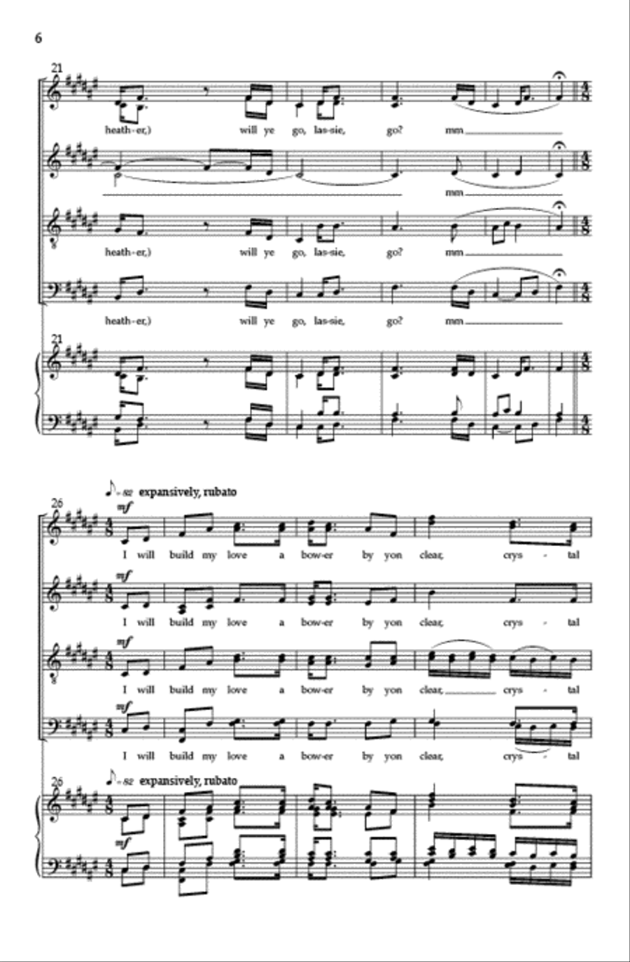 The Wild Mountain Thyme The Wild Mountain Thyme Divisi scores gallery preview page 5