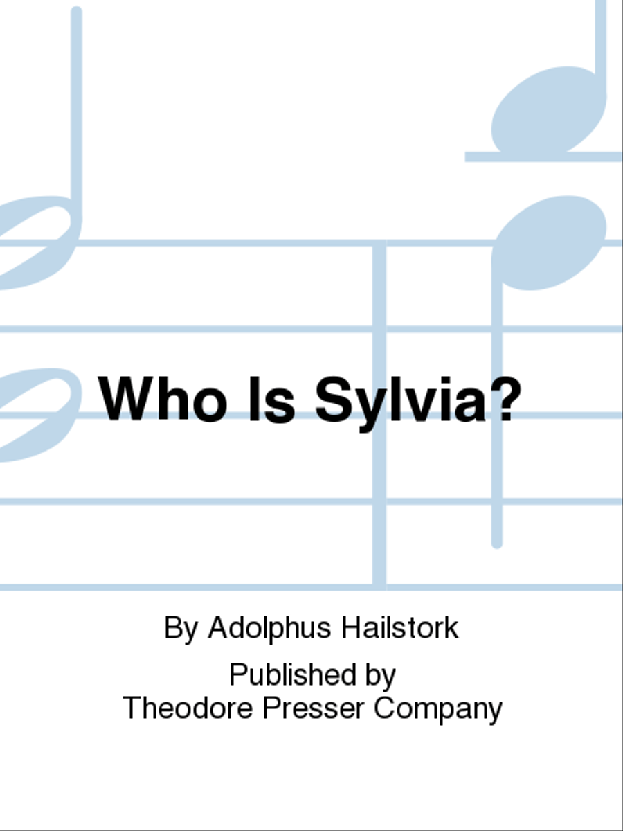 Who Is Sylvia?