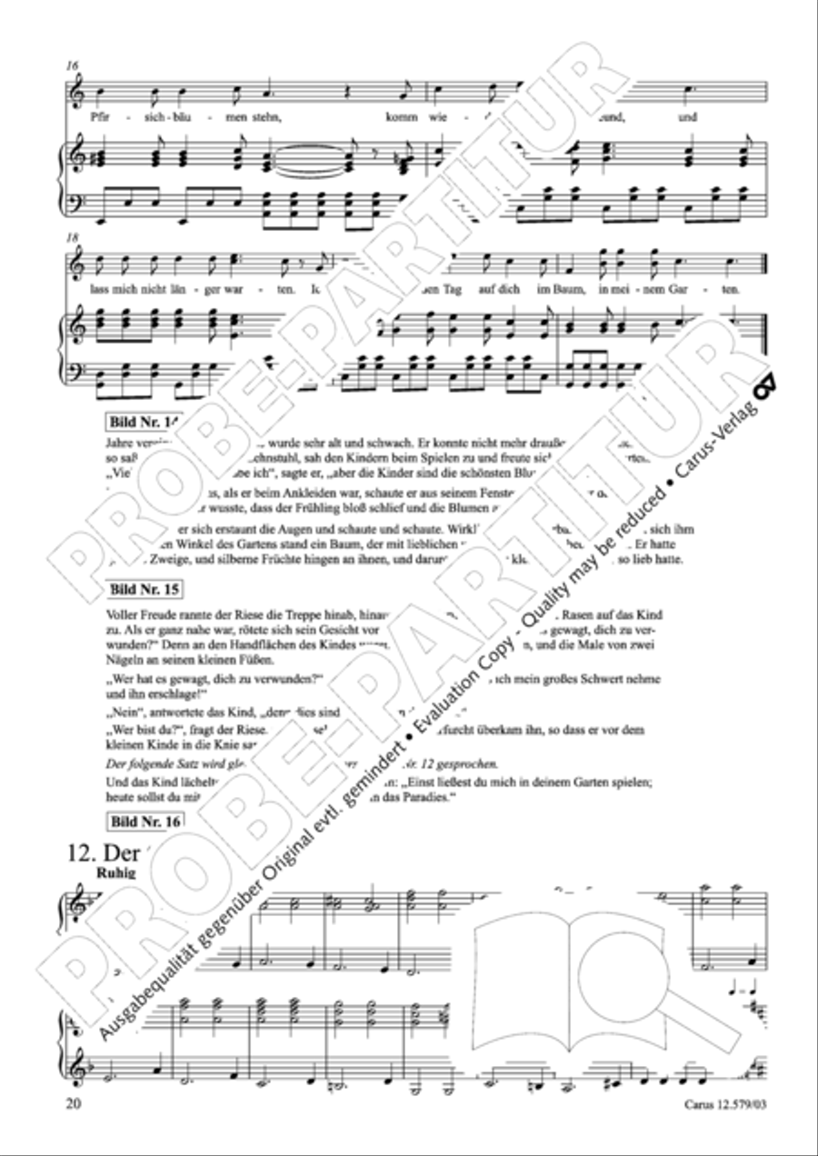 Der Garten des Riesen Children's Choir scores gallery preview page 21