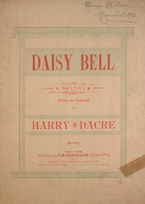 Daisy Bell. Song