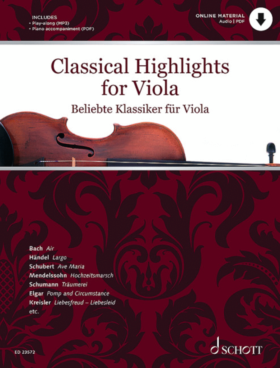 Classical Highlights for Viola Piano Accompaniment scores gallery preview page 1