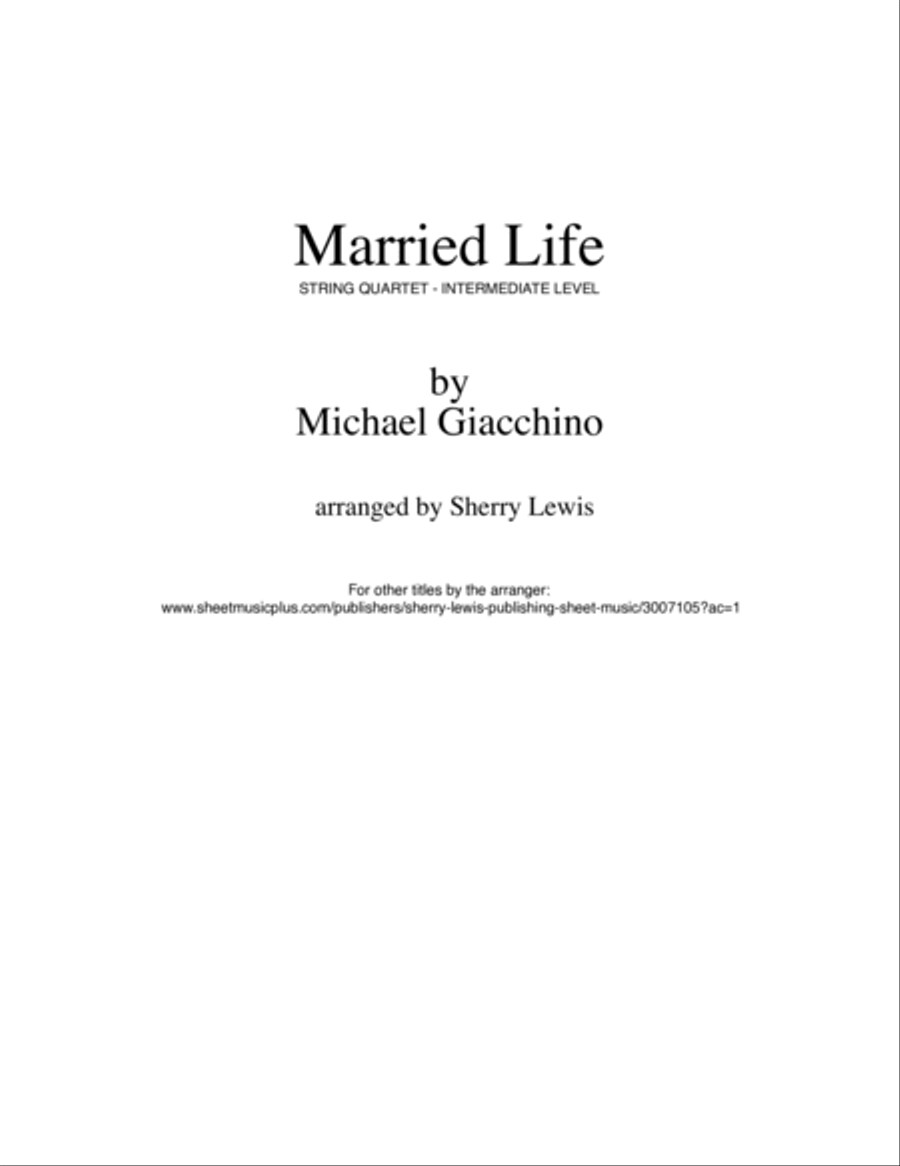 Married Life String Quartet scores gallery preview page 2