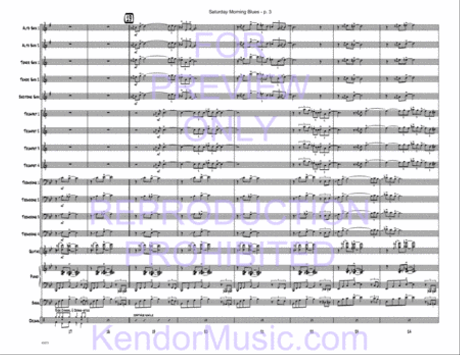 Saturday Morning Blues Saturday Morning Blues Jazz Ensemble scores gallery preview page 4