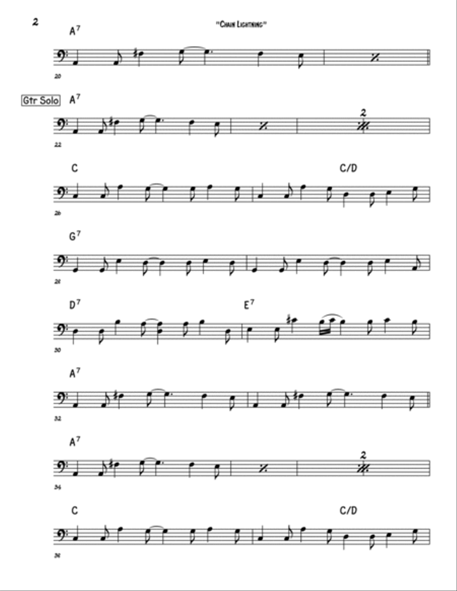 Chain Lightning Bass Guitar scores gallery preview page 2
