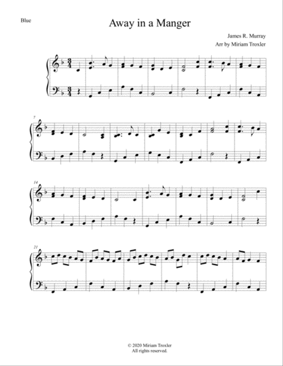 Traditional Christmas Carols for Piano: Blue Set Piano Solo scores gallery preview page 5