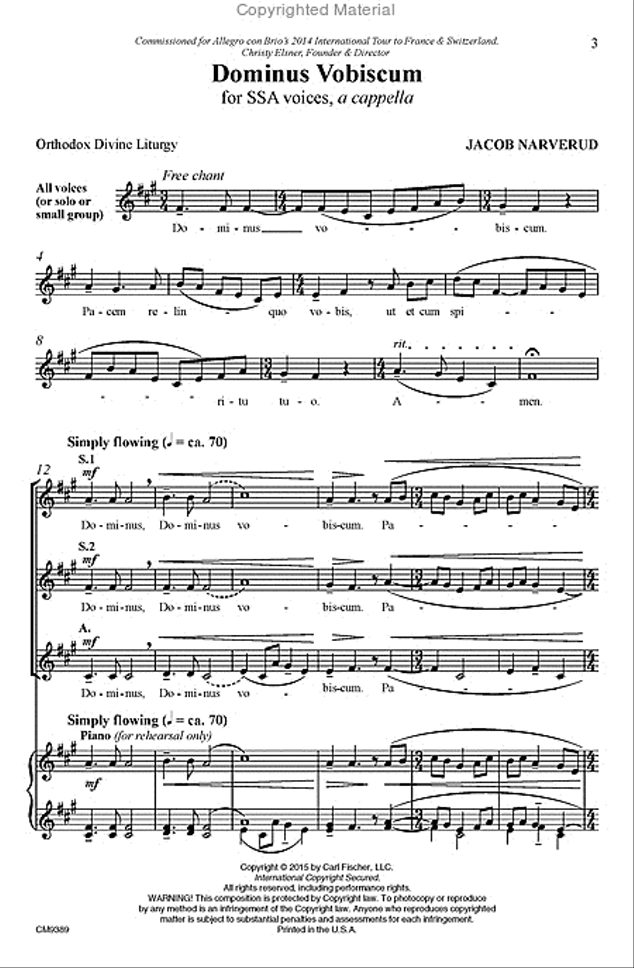 Dominus Vobiscum SSA scores gallery preview page 2