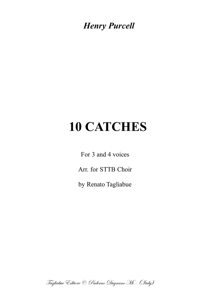 10 CATHES (Canons and Rounds) - H. Purcell - For 3 and 4 voices Choir (Arr. as STTB)