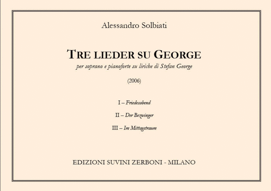 Tre Lieder Su George Soprano Voice scores gallery preview page 1