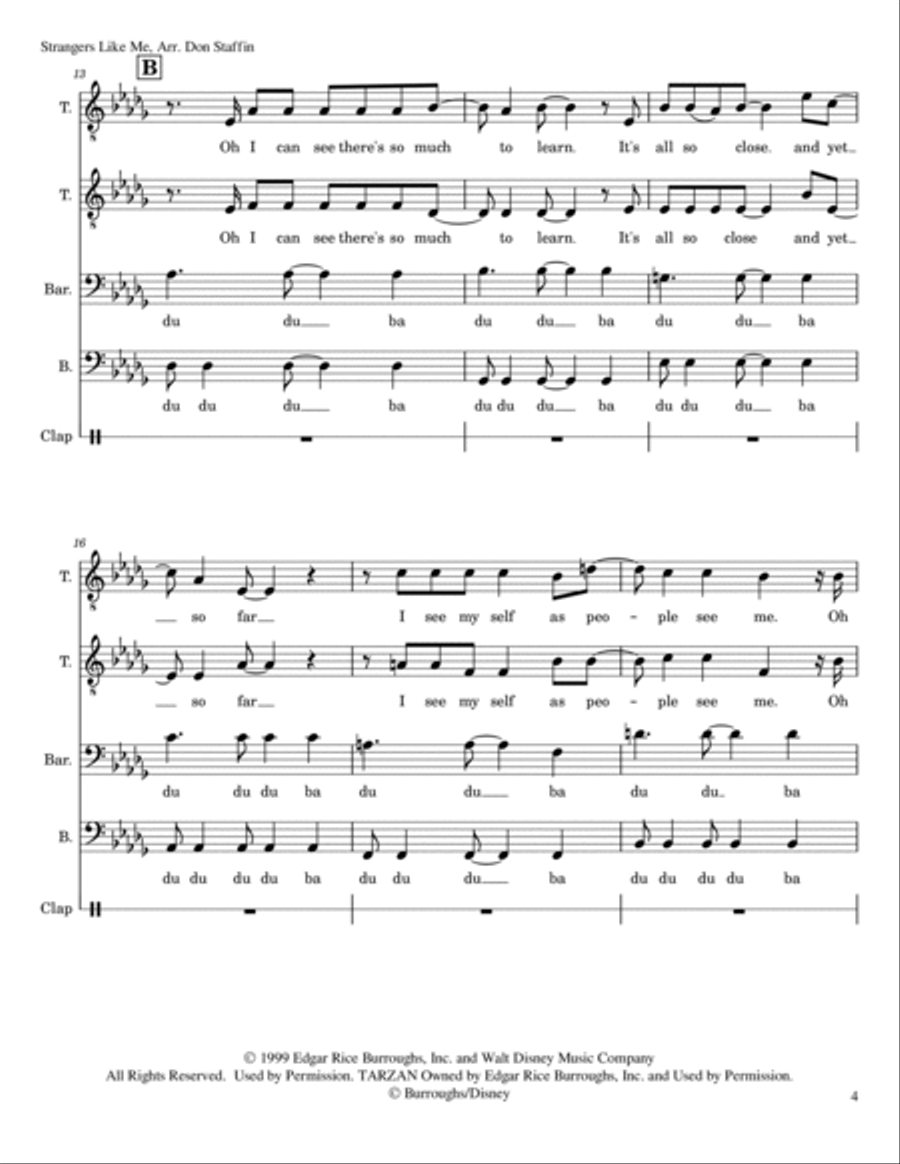 Strangers Like Me(r) TTBB scores gallery preview page 4