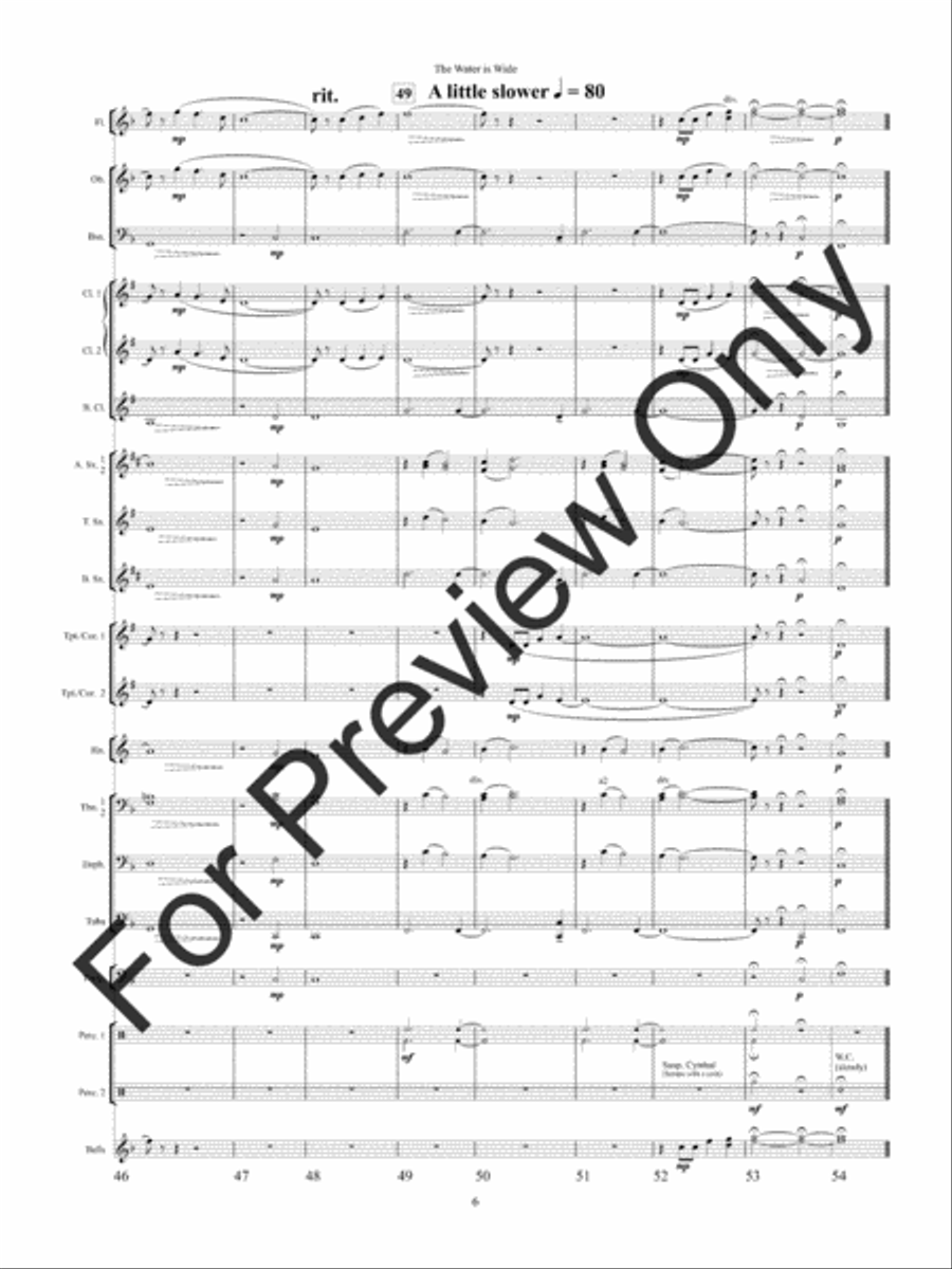 The Water Is Wide The Water Is Wide Concert Band scores gallery preview page 9