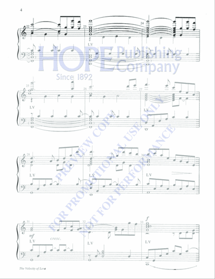 The Velocity of Love The Velocity of Love 5-Octaves scores gallery preview page 4