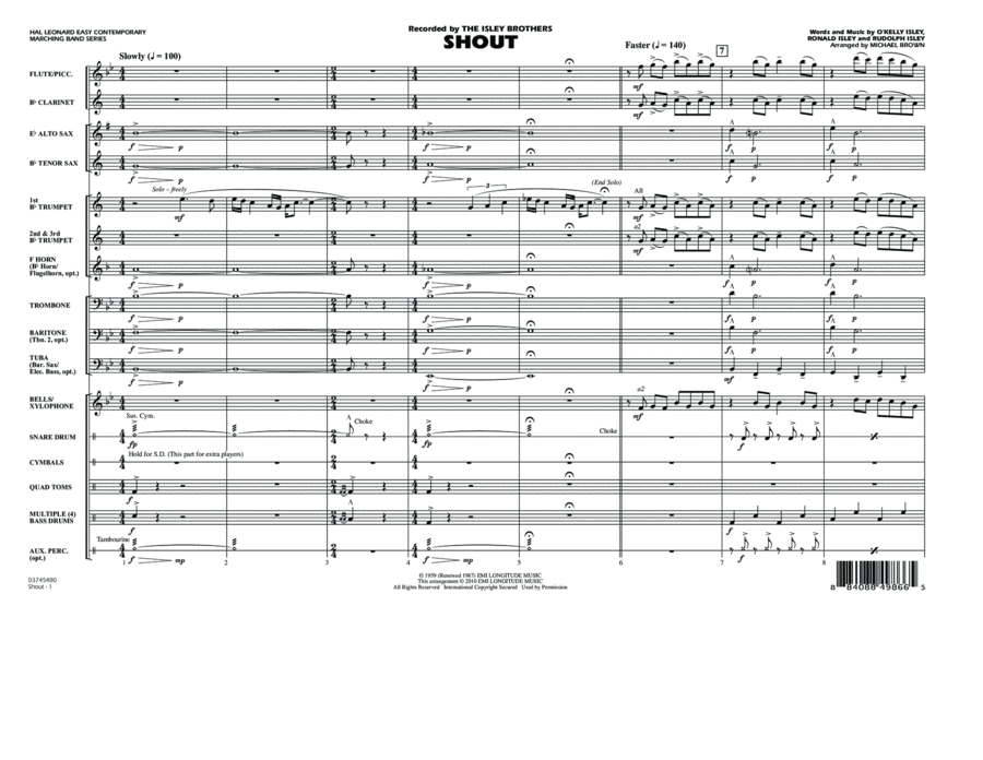 Shout - Full Score Shout - Full Score Score scores gallery preview page 1