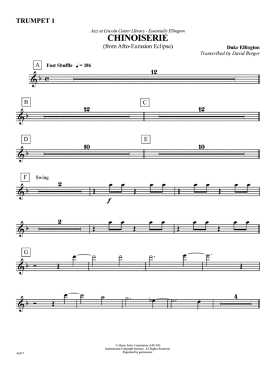 Chinoiserie (from Afro-Euroasian Eclipse): 1st B-flat Trumpet