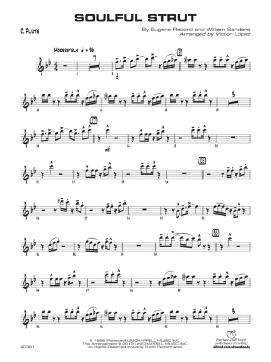 Soulful Strut: Flute Soulful Strut: Flute Jazz Ensemble scores gallery preview page 1