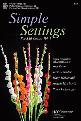 Book cover for Simple Settings for SAB Choirs, Vol. 1