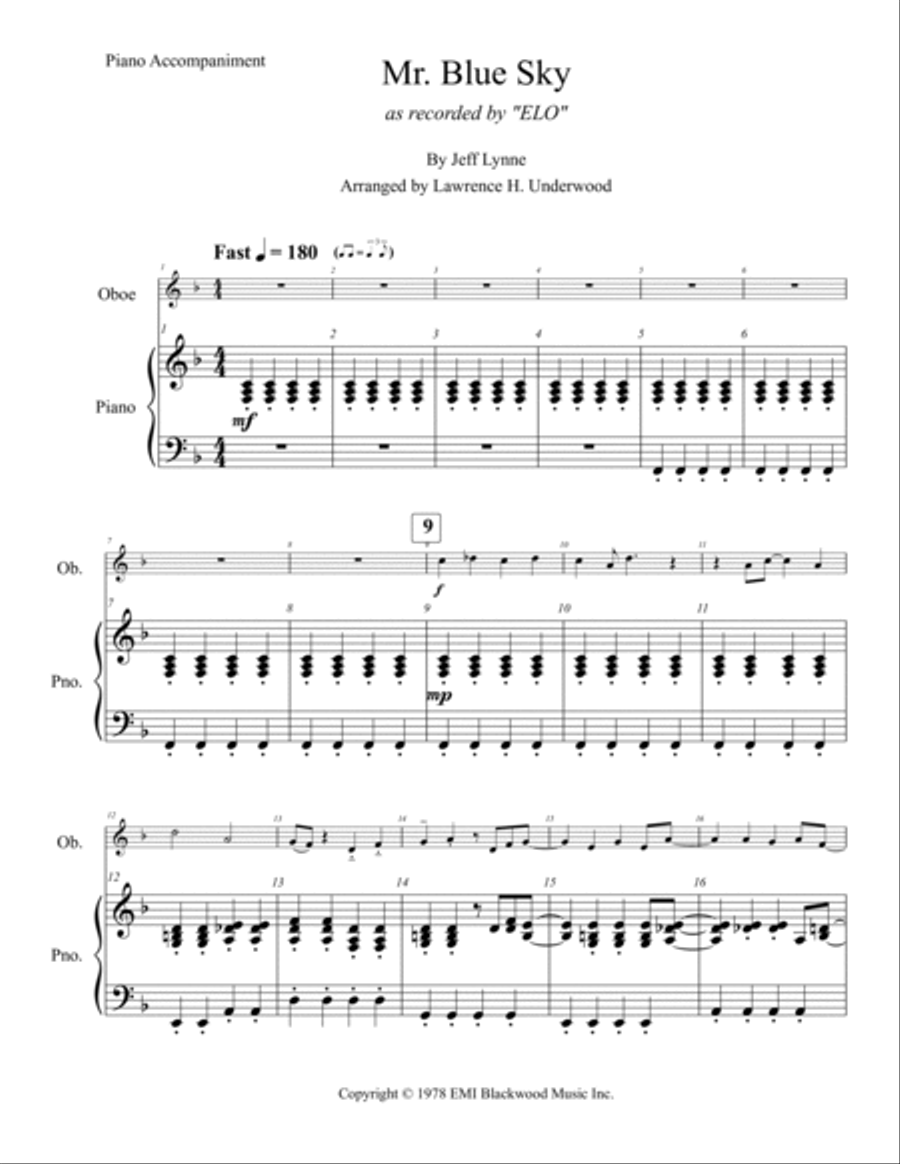 Mr. Blue Sky Piano scores gallery preview page 2