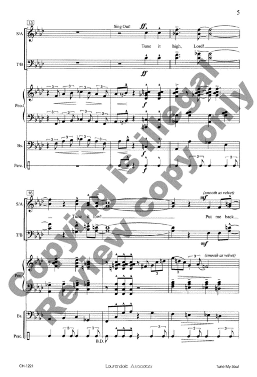 Tune My Soul (Choral Score)