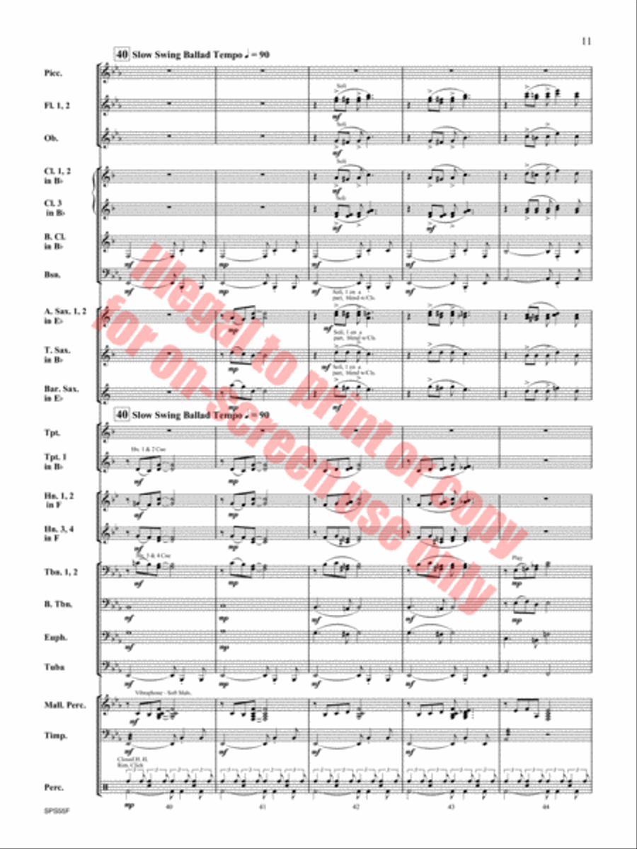 Alexander's Ragtime Band Alexander's Ragtime Band Concert Band scores gallery preview page 12
