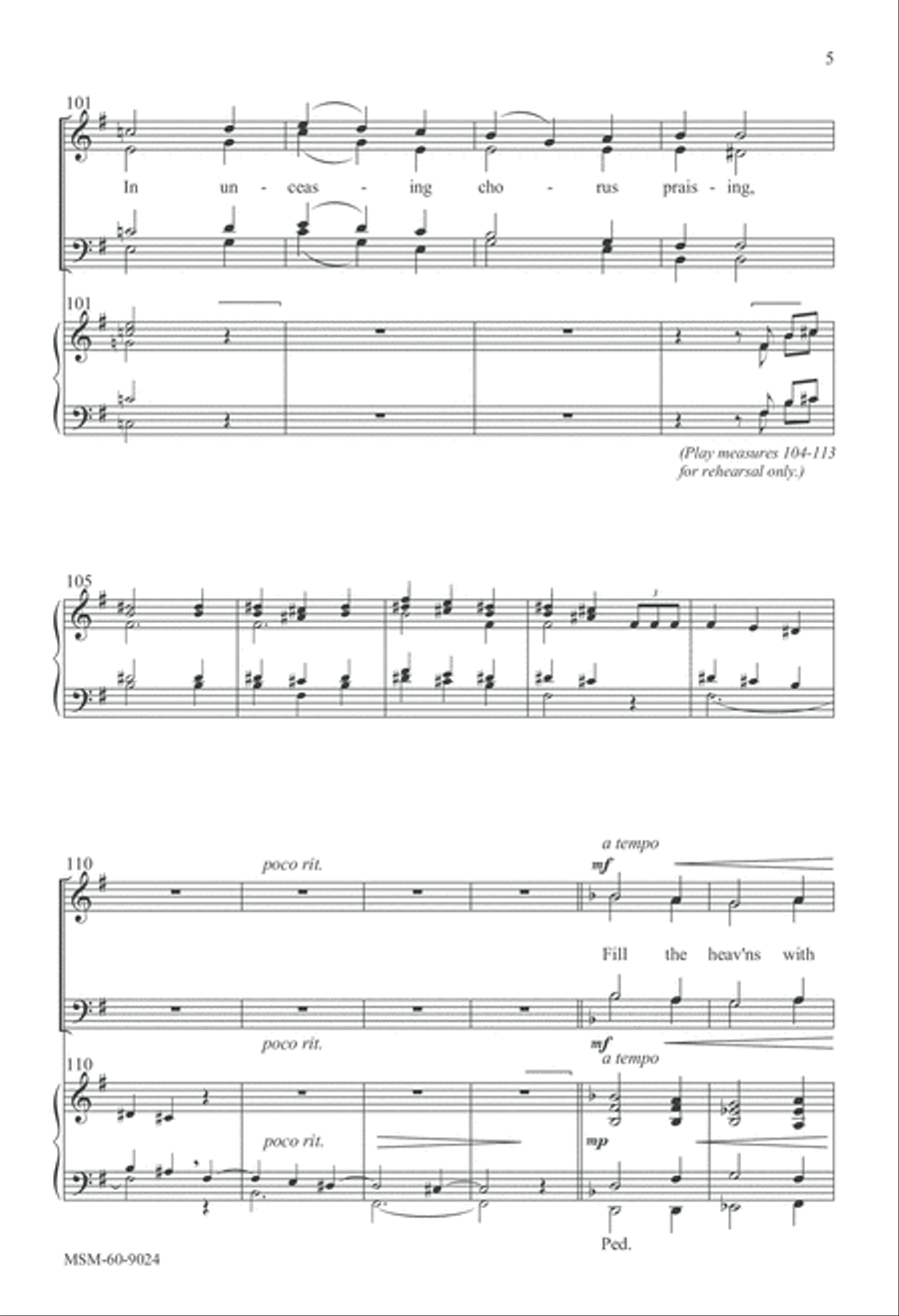 Holy God, We Praise Your Name 4-Part scores gallery preview page 5