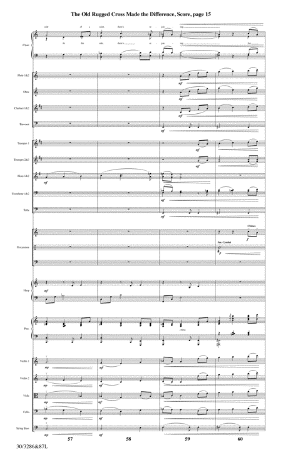 The Old Rugged Cross Made the Difference - Orchestral Score and Parts Choir scores gallery preview page 18