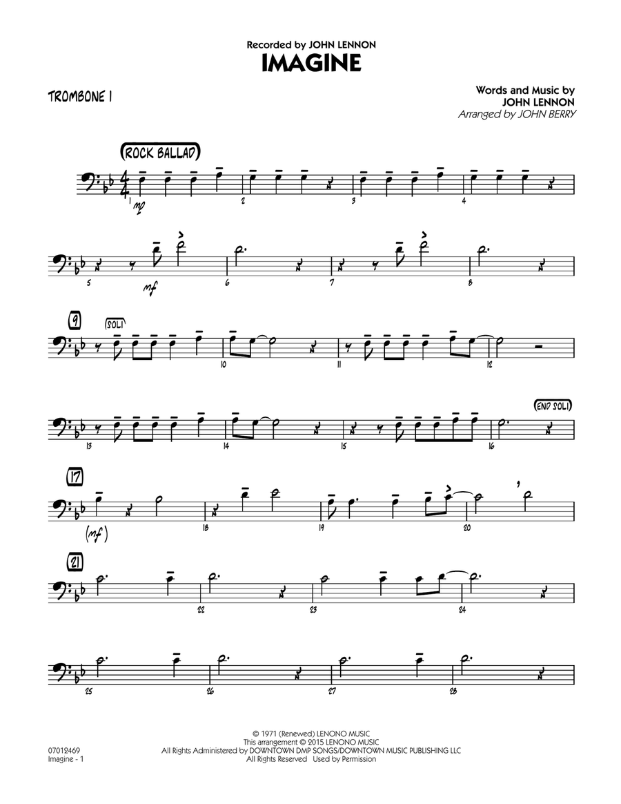 Imagine - Trombone 1