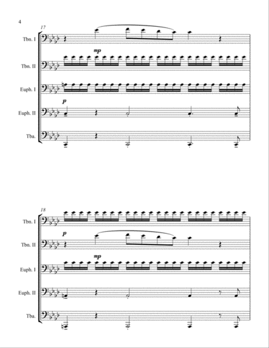 Egmont Overture Egmont Overture Brass Ensemble scores gallery preview page 4