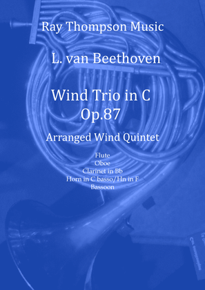 Book cover for Beethoven: Wind Trio in C Op.87 (Complete) arranged - wind quintet