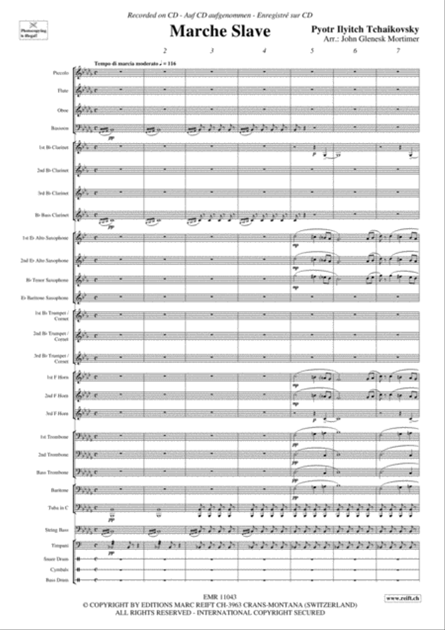 Marche Slave Concert Band scores gallery preview page 4
