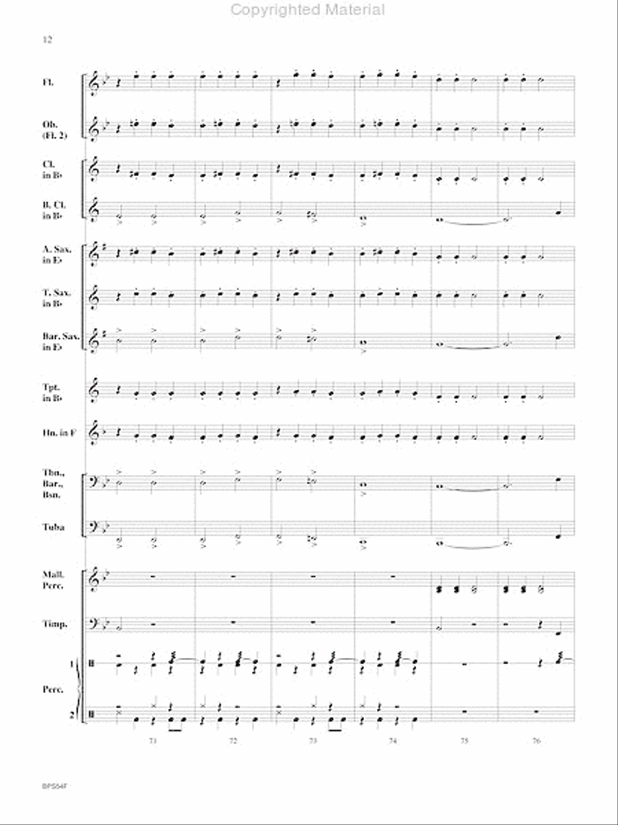 Santa's Noisy Workshop Concert Band scores gallery preview page 13