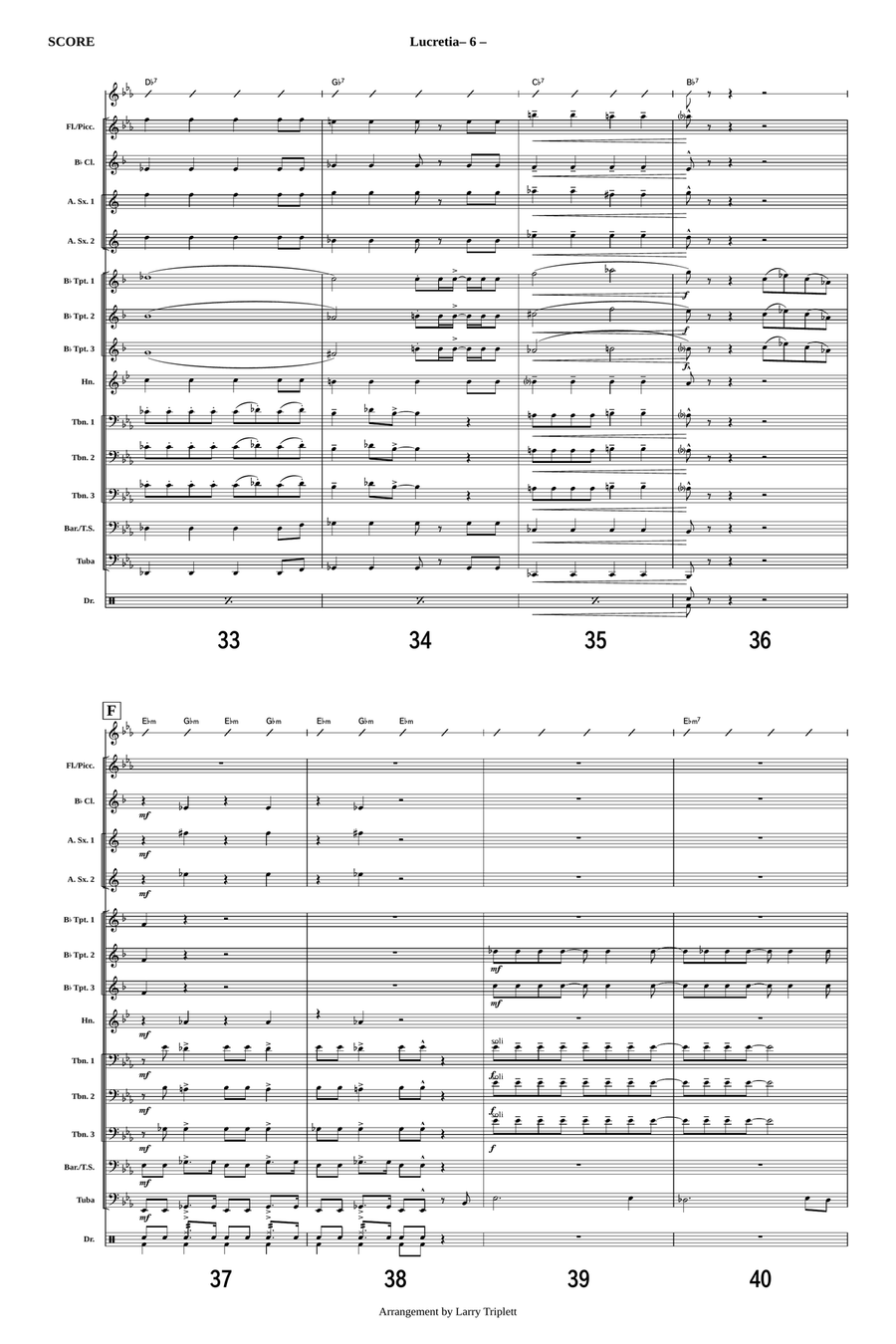 Lucretia Mac Evil Marching Band scores gallery preview page 5