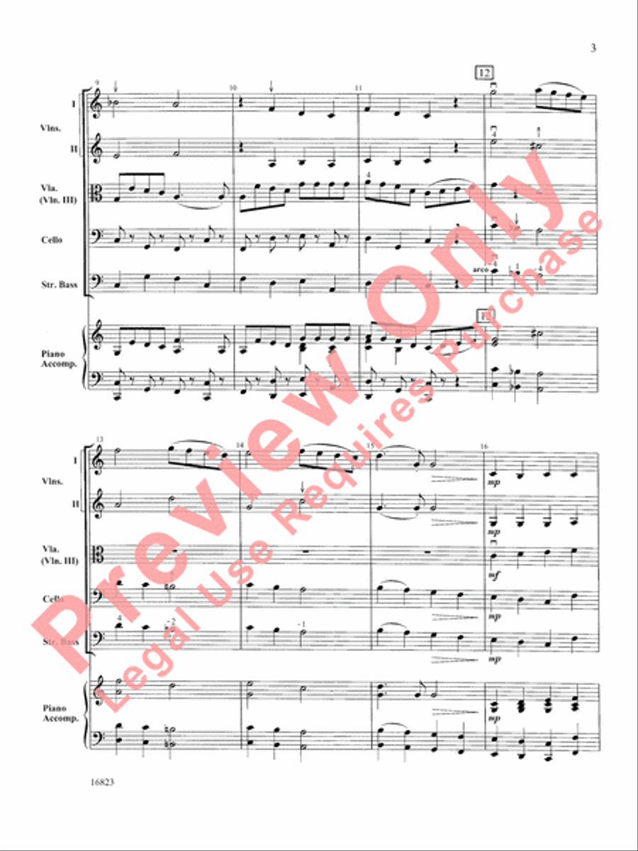 Santa Plays the Viola Santa Plays the Viola String Orchestra scores gallery preview page 4