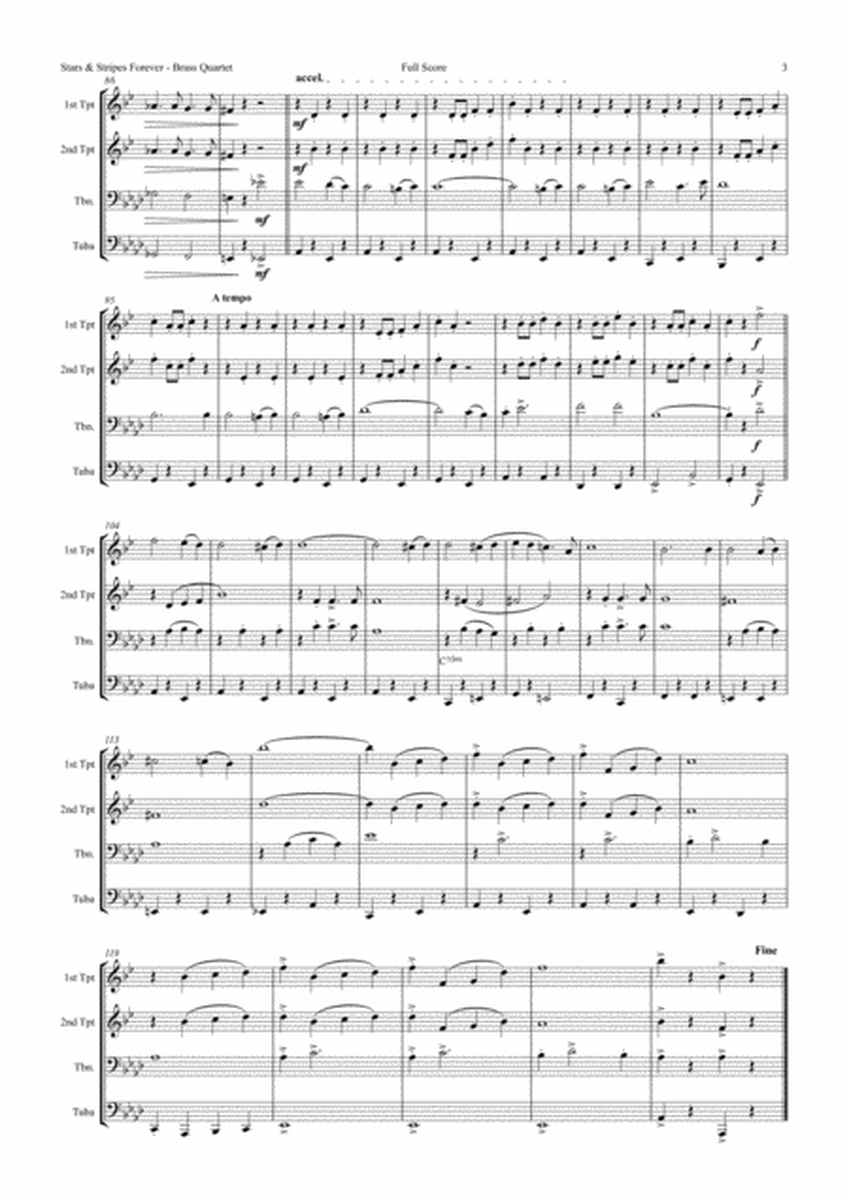 Stars and Stripes forever - Sousa - Brass Quartet image number null