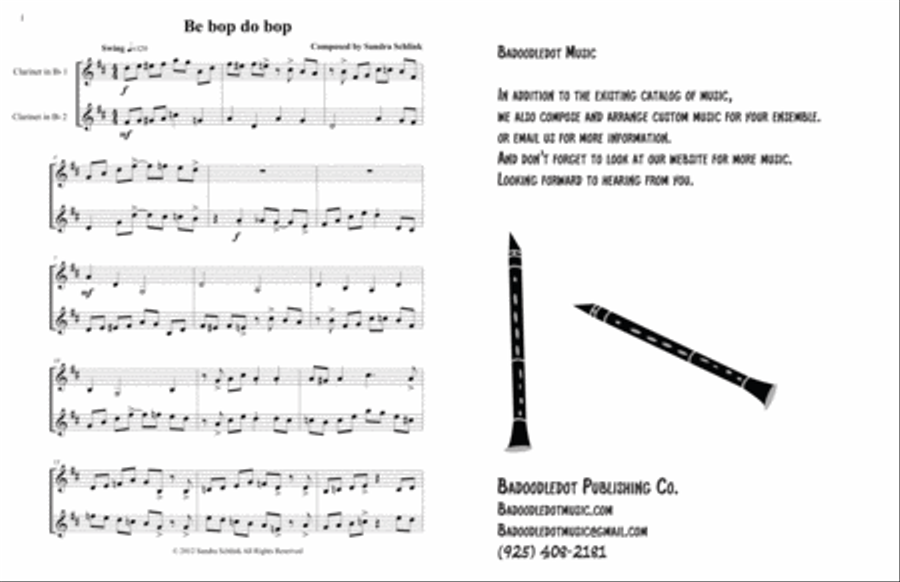 Jazz Clarinet duets Book 2 Clarinet Duet scores gallery preview page 2