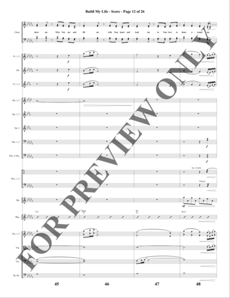 Build My Life - Orchestration Choir scores gallery preview page 13